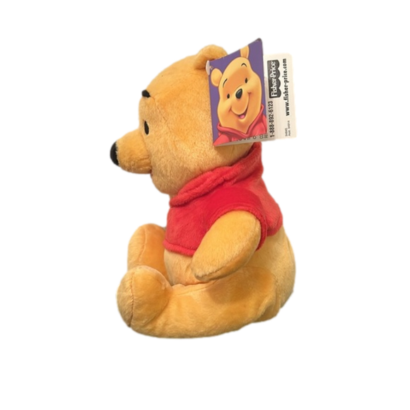WINNIE THE POOH BEAR Plush Stuffed Animal Toy. Made by Fisher-Price in 2001. - Picture 3 of 8